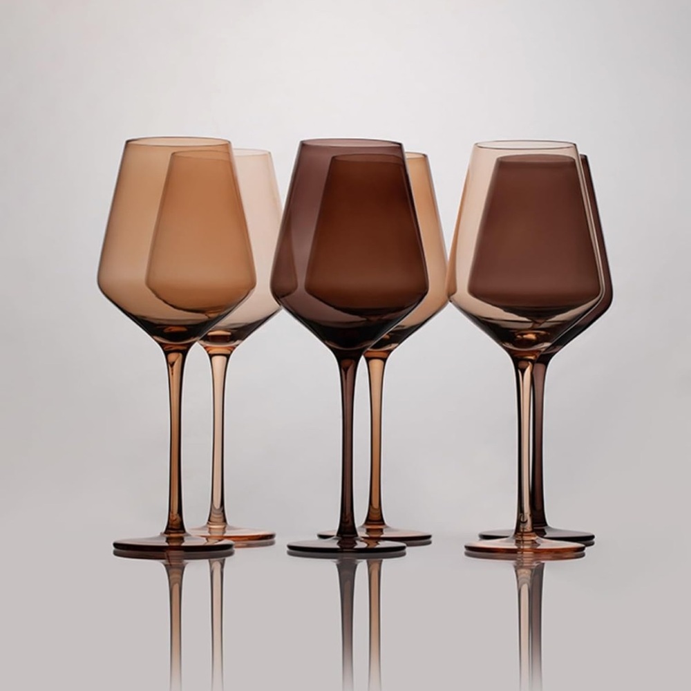 Venus collection glassware- set of six 16.5oz crystal wine glasses